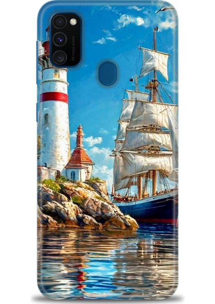 Samsung Galaxy M21 Hd Baskılı Kılıf + Seramik Tam Kaplayan Ekran Koruyucu 239