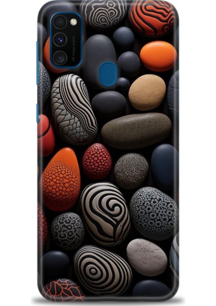 Samsung Galaxy M21 Hd Baskılı Kılıf + Seramik Tam Kaplayan Ekran Koruyucu 344