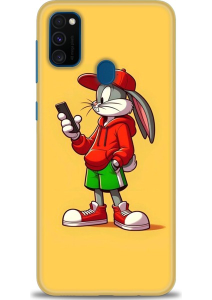 Samsung Galaxy M21 Hd Baskılı Kılıf + Seramik Tam Kaplayan Ekran Koruyucu 401