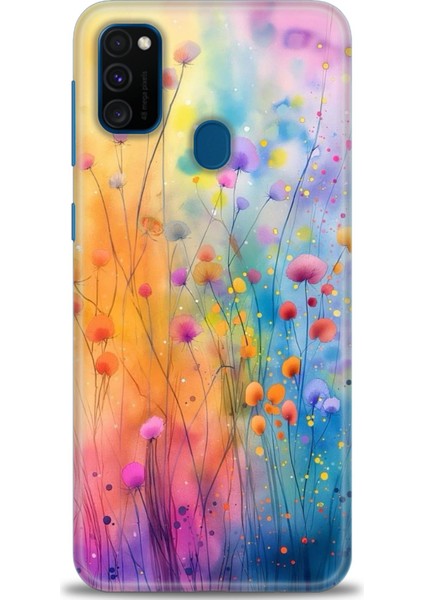 Samsung Galaxy M21 Hd Baskılı Kılıf + Seramik Tam Kaplayan Ekran Koruyucu 413