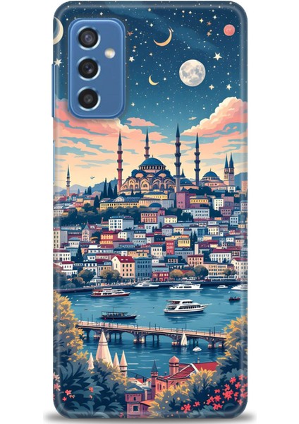 Samsung Galaxy M52 5g Hd Baskılı Kılıf + Seramik Tam Kaplayan Ekran Koruyucu 223