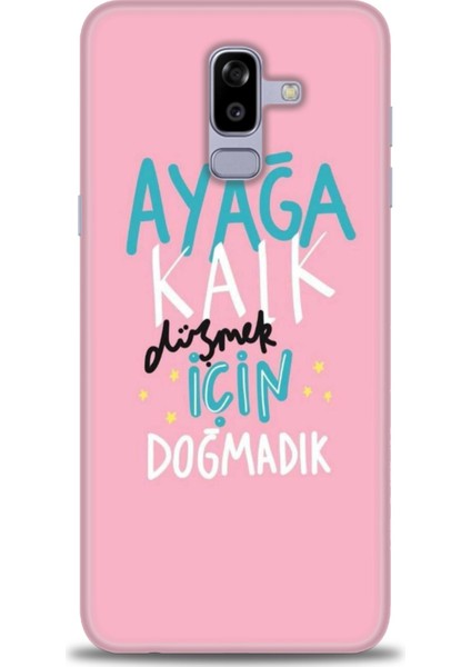 Samsung Galaxy J8 Hd Baskılı Kılıf + Seramik Tam Kaplayan Ekran Koruyucu 161
