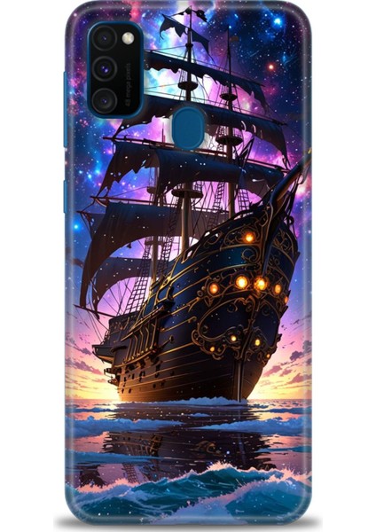 Samsung Galaxy M21 Hd Baskılı Kılıf + Seramik Tam Kaplayan Ekran Koruyucu 236