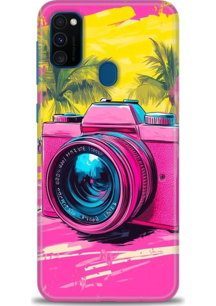 Samsung Galaxy M21 Hd Baskılı Kılıf + Seramik Tam Kaplayan Ekran Koruyucu 442