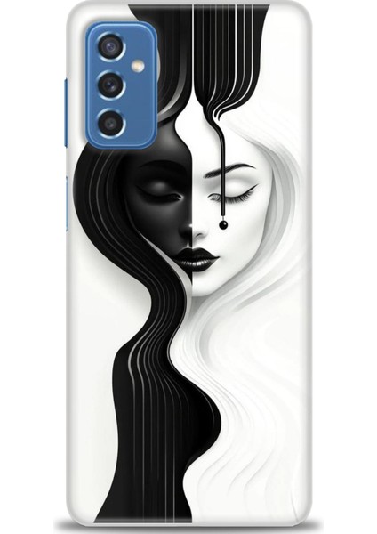 Samsung Galaxy M52 5g Hd Baskılı Kılıf + Seramik Tam Kaplayan Ekran Koruyucu 144