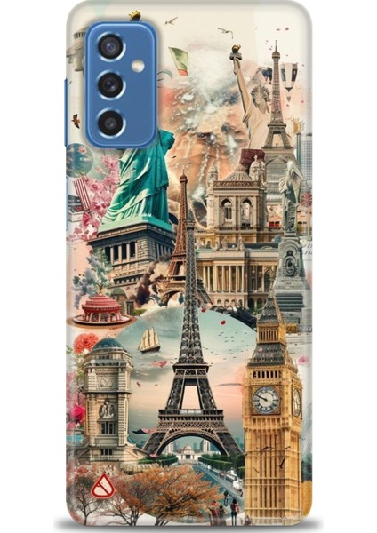Samsung Galaxy M52 5g Hd Baskılı Kılıf + Seramik Tam Kaplayan Ekran Koruyucu 264