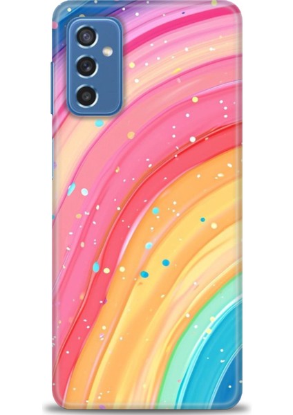 Samsung Galaxy M52 5g Hd Baskılı Kılıf + Seramik Tam Kaplayan Ekran Koruyucu 415