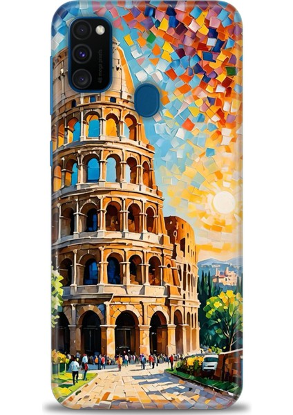 Samsung Galaxy M21 Hd Baskılı Kılıf + Seramik Tam Kaplayan Ekran Koruyucu 262