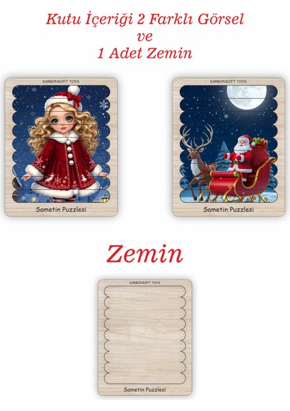 Çocuk Bulmaca Oyuncakları, Noel Oyuncakları, Montessori Oyunu, Geyik ve Kız Temalı 2+ Bulmacalar fiyatları