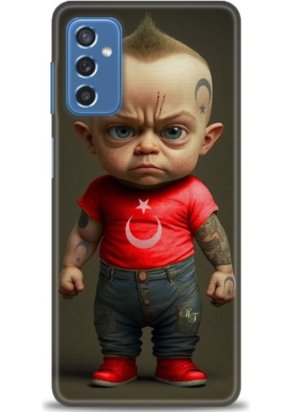 Samsung Galaxy M52 5g Hd Baskılı Kılıf + Seramik Tam Kaplayan Ekran Koruyucu 244