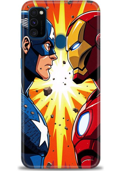 Samsung Galaxy M21 Hd Baskılı Kılıf + Seramik Tam Kaplayan Ekran Koruyucu 93