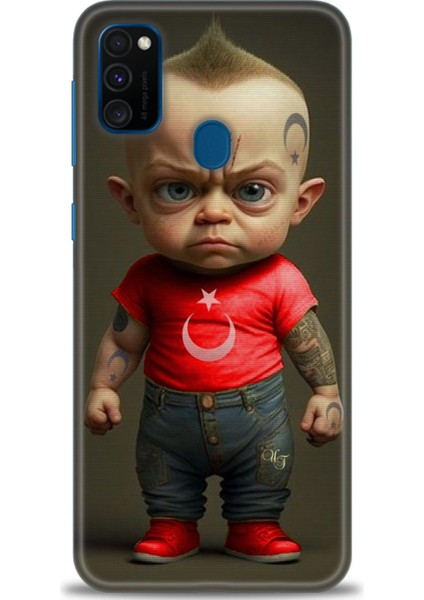 Samsung Galaxy M21 Hd Baskılı Kılıf + Seramik Tam Kaplayan Ekran Koruyucu 244
