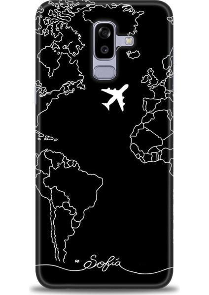 Samsung Galaxy J8 Hd Baskılı Kılıf + Seramik Tam Kaplayan Ekran Koruyucu 382