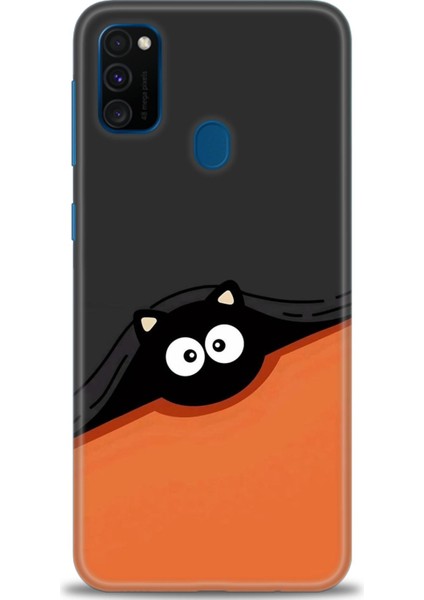 Samsung Galaxy M21 Hd Baskılı Kılıf + Seramik Tam Kaplayan Ekran Koruyucu 80