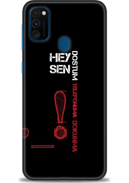 Samsung Galaxy M21 Hd Baskılı Kılıf + Seramik Tam Kaplayan Ekran Koruyucu 392