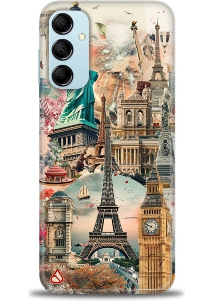 Samsung Galaxy M14 5g Hd Baskılı Kılıf + Seramik Tam Kaplayan Ekran Koruyucu 264