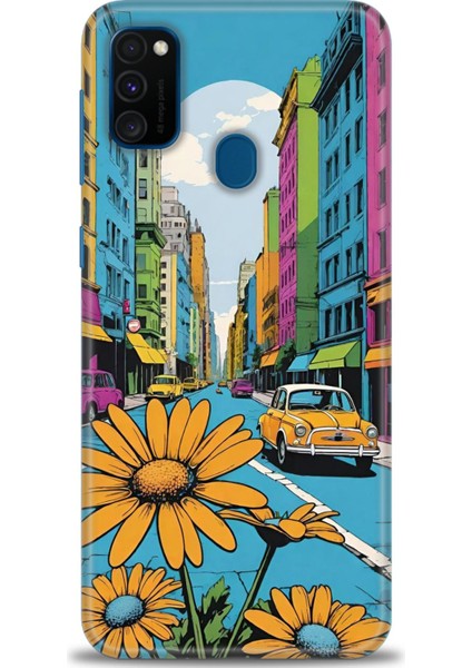 Samsung Galaxy M21 Hd Baskılı Kılıf + Seramik Tam Kaplayan Ekran Koruyucu 449