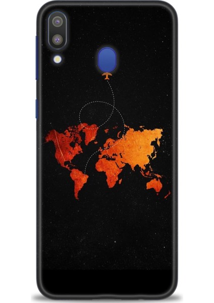 Samsung Galaxy M20 Hd Baskılı Kılıf + Seramik Tam Kaplayan Ekran Koruyucu 384