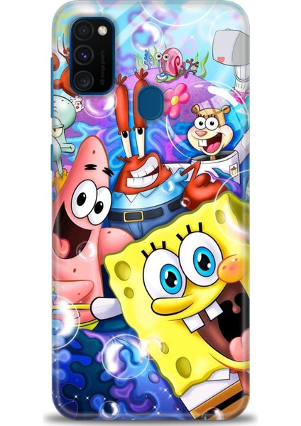Samsung Galaxy M21 Hd Baskılı Kılıf + Seramik Tam Kaplayan Ekran Koruyucu 455