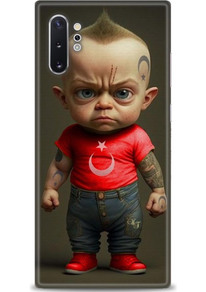 Samsung Galaxy Note 10 Plus Hd Baskılı Kılıf + Seramik Tam Kaplayan Ekran Koruyucu 244