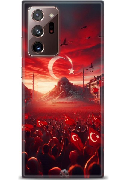 Samsung Galaxy Note 20 Hd Baskılı Kılıf + Seramik Tam Kaplayan Ekran Koruyucu 39