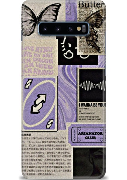 Samsung Galaxy S10 Plus Hd Baskılı Kılıf + Seramik Tam Kaplayan Ekran Koruyucu 208