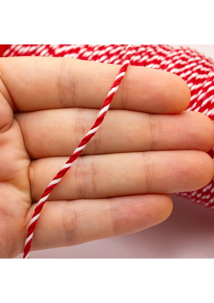 Bileklik Ip Beyaz Kırmızı Şans Bilekliği Ipi 2 mm (200 Gr) modelleri