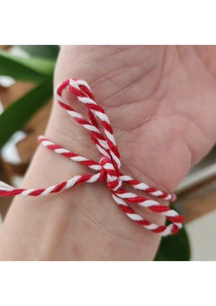 Bileklik Ip Beyaz Kırmızı Şans Bilekliği Ipi 2 mm (200 Gr) fırsatları