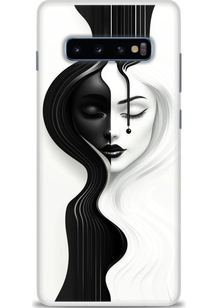 Samsung Galaxy S10 Plus Hd Baskılı Kılıf + Seramik Tam Kaplayan Ekran Koruyucu 144