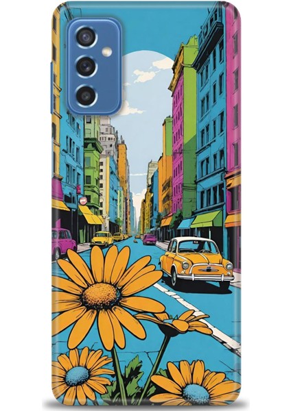 Samsung Galaxy M52 5g Hd Baskılı Kılıf + Seramik Tam Kaplayan Ekran Koruyucu 449