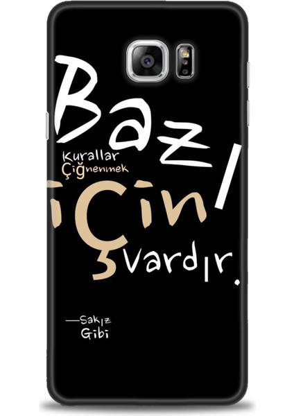 Samsung Galaxy Note 5 Hd Baskılı Kılıf + Seramik Tam Kaplayan Ekran Koruyucu 394
