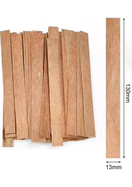 Ahşap Mum Fitili Soya Fitili Bardak Mum Fitili (50 Adet) modelleri
