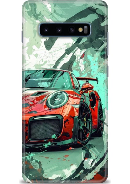 Samsung Galaxy S10 Plus Hd Baskılı Kılıf + Seramik Tam Kaplayan Ekran Koruyucu 109