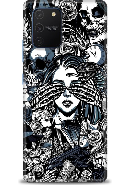 Samsung Galaxy S10 Lite Hd Baskılı Kılıf + Seramik Tam Kaplayan Ekran Koruyucu 352