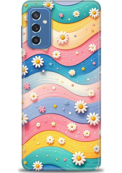 Samsung Galaxy M52 5g Hd Baskılı Kılıf + Seramik Tam Kaplayan Ekran Koruyucu 418