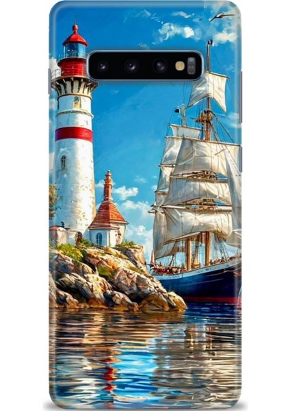 Samsung Galaxy S10 Plus Hd Baskılı Kılıf + Seramik Tam Kaplayan Ekran Koruyucu 239