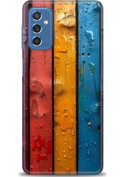 Samsung Galaxy M52 5g Hd Baskılı Kılıf + Seramik Tam Kaplayan Ekran Koruyucu 435