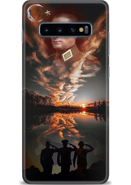 Samsung Galaxy S10 Plus Hd Baskılı Kılıf + Seramik Tam Kaplayan Ekran Koruyucu 26
