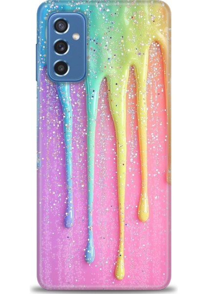 Samsung Galaxy M52 5g Hd Baskılı Kılıf + Seramik Tam Kaplayan Ekran Koruyucu 414