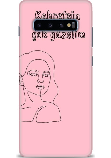 Samsung Galaxy S10 Plus Hd Baskılı Kılıf + Seramik Tam Kaplayan Ekran Koruyucu 162