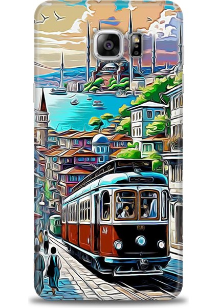 Samsung Galaxy Note 5 Hd Baskılı Kılıf + Seramik Tam Kaplayan Ekran Koruyucu 225