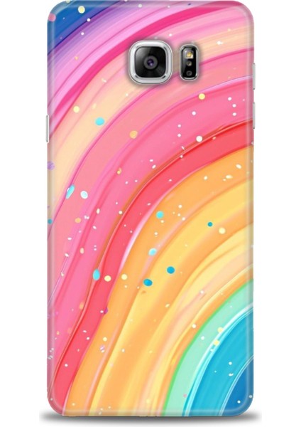 Samsung Galaxy Note 5 Hd Baskılı Kılıf + Seramik Tam Kaplayan Ekran Koruyucu 415