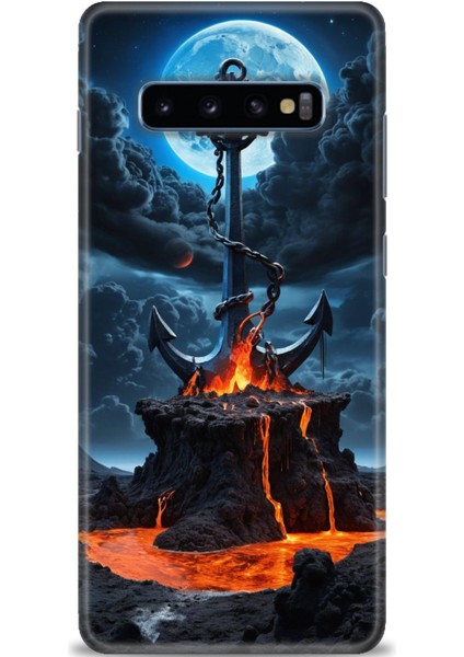 Samsung Galaxy S10 Plus Hd Baskılı Kılıf + Seramik Tam Kaplayan Ekran Koruyucu 240