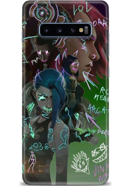 Samsung Galaxy S10 Plus Hd Baskılı Kılıf + Seramik Tam Kaplayan Ekran Koruyucu 272