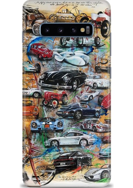 Samsung Galaxy S10 Plus Hd Baskılı Kılıf + Seramik Tam Kaplayan Ekran Koruyucu 483