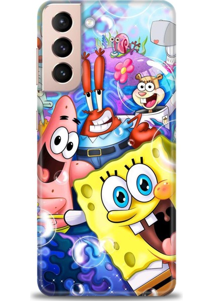 Samsung Galaxy S21 Hd Baskılı Kılıf + Seramik Tam Kaplayan Ekran Koruyucu 455