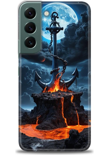 Samsung Galaxy S22 Hd Baskılı Kılıf + Seramik Tam Kaplayan Ekran Koruyucu 240