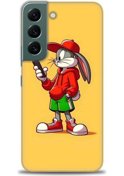 Samsung Galaxy S22 Hd Baskılı Kılıf + Seramik Tam Kaplayan Ekran Koruyucu 401