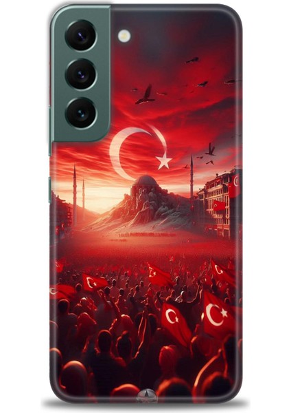 Samsung Galaxy S22 Hd Baskılı Kılıf + Seramik Tam Kaplayan Ekran Koruyucu 39