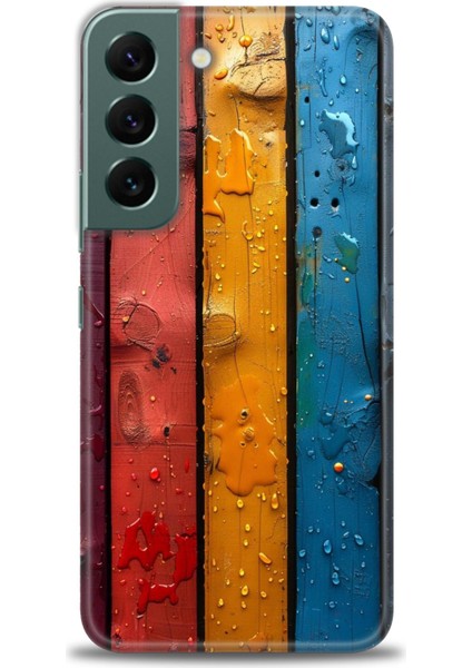 Samsung Galaxy S22 Hd Baskılı Kılıf + Seramik Tam Kaplayan Ekran Koruyucu 435